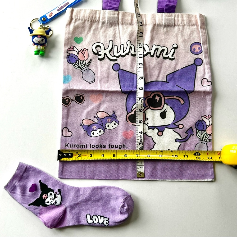💜Kuromi Adorable 7-Piece Tote Bag Bundle - Picture 9 of 10
